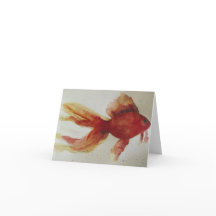 Watercolor Fish blank card