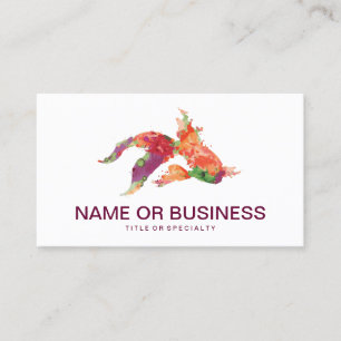 watercolor fish business card