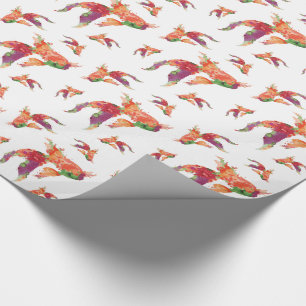 watercolor fish wrapping paper