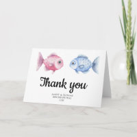 Watercolor Fishing Thank you gender reveal