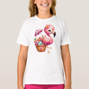 Watercolor Flamingo Cartoon Clipart-95059 T-Shirt