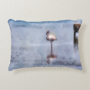 Watercolor Flamingo Decorative Cushion