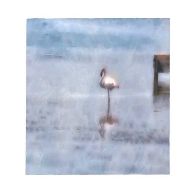 Watercolor Flamingo Notepad (Front)