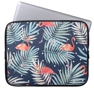Watercolor Flamingo: Pink Tropical Elegance. Laptop Sleeve