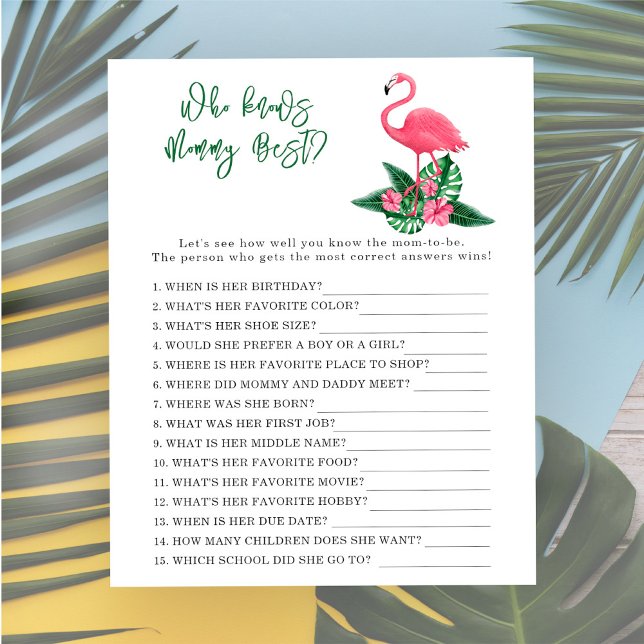 Watercolor Flamingo  - Who knows mummy best (Creator Uploaded)