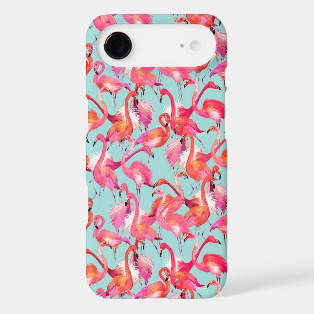 Watercolor Flamingos Gathered Case-Mate iPhone Case (Back)