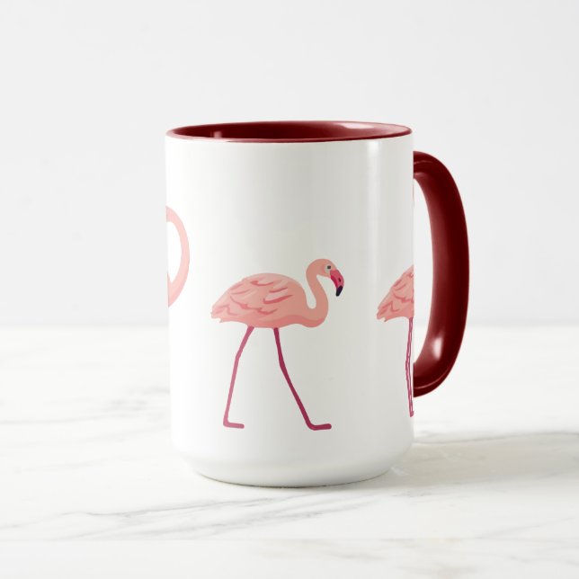 Watercolor Flamingos Mug (Front Right)