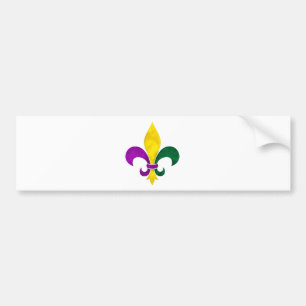watercolor fleur de lis bumper sticker