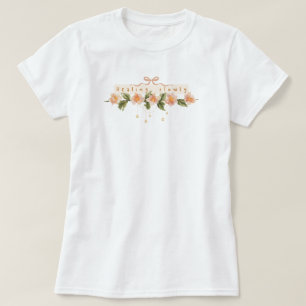 Watercolor flora pink coquette  motivational T-Shirt