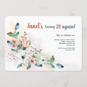 Watercolor Floral 2 Invitation