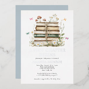 Watercolor Floral A New Chapter Baby Shower