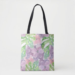 Watercolor Floral All-Over-Print Tote Bag