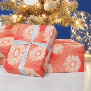 WATERCOLOR FLORAL ART SPRING DESIGN  WRAPPING PAPER