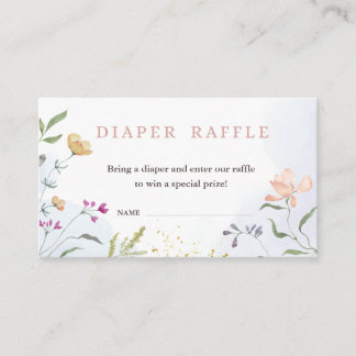 Watercolor Floral Baby Shower Enclosure Card