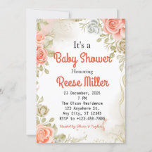  Watercolor Floral Baby Shower