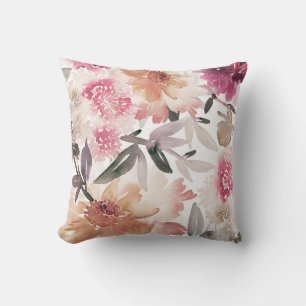 Watercolor floral backgroundpattern,flower,art,flo cushion