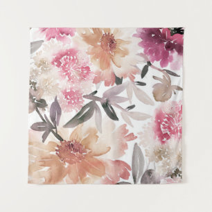 Watercolor floral backgroundpattern,flower,art,flo tapestry