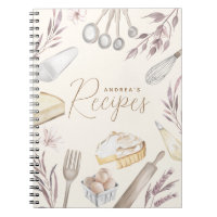 Watercolor Floral Bakery Kitchen Supplies Recipe