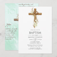 Watercolor Floral Baptism/ Christening/ Dedication