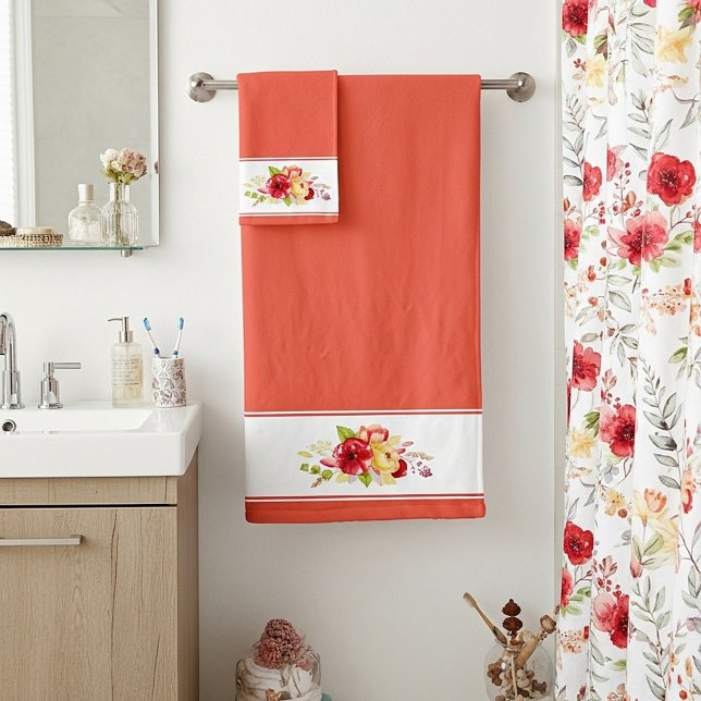 Watercolor floral bath towel set (Creator Uploaded)
