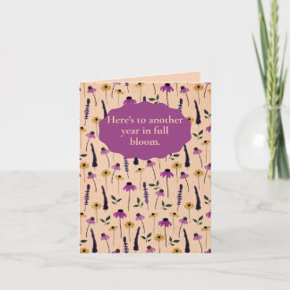 Watercolor Floral Birthday Card