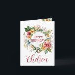 Watercolor Floral Birthday Card For Her<br><div class="desc">Watercolor Floral Birthday Card that can be personalised with anybody's name or title such as Mum,  Grandma,  Aunty,  Nanny,  Nana,  etc.</div>