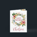 Watercolor Floral Birthday Card For Her<br><div class="desc">Watercolor Floral Birthday Card that can be personalised with anybody's name or title such as Mum,  Grandma,  Aunty,  Nanny,  Nana,  etc.</div>
