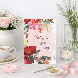 Watercolor Floral Birthday or Mother's Day Custom Card