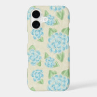Watercolor Floral Blue Hydrangea
