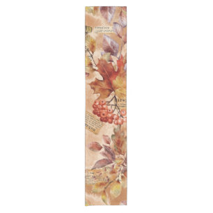 Watercolor Floral Book Lover Autumn Short Table Runner