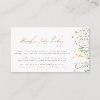 Watercolor Floral Book Request Enclosure Card