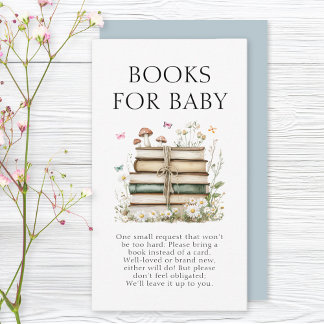Watercolor Floral Books Books For Baby Enclosure Card