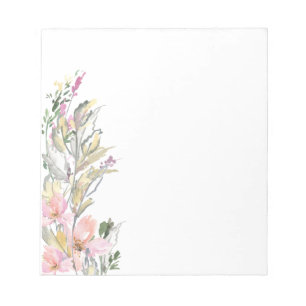 Watercolor Floral Border Notepad
