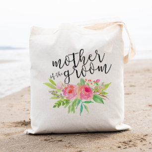 Watercolor Floral Bouquet Mother of the Groom Tote Bag