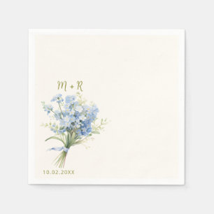 Watercolor floral bouquet Wedding Napkin