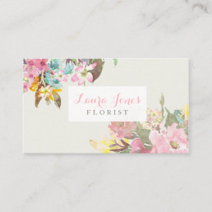 Watercolor Floral Bouquet Womens Appointment Cards