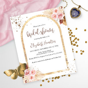 Watercolor Floral Bridal Shower budget Invitation