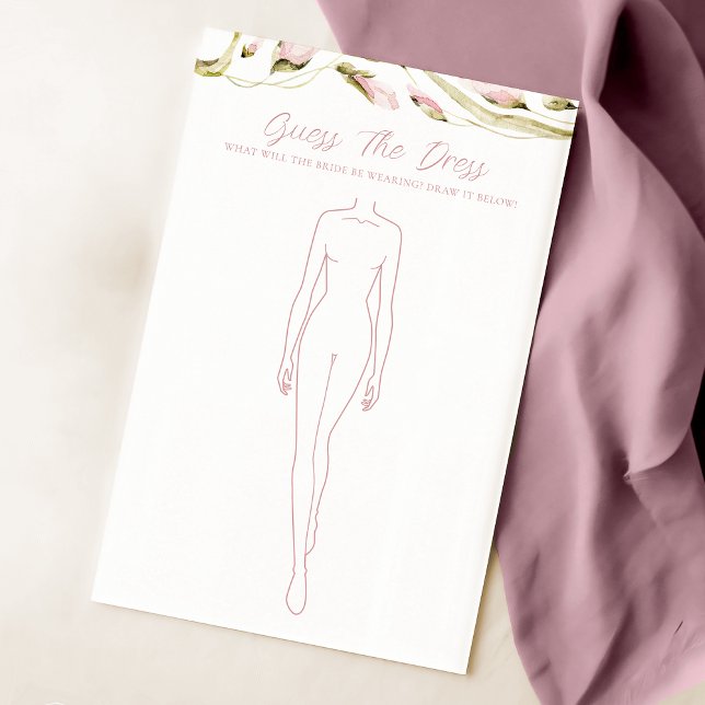 Watercolor Floral Bridal Shower Dress Game (Creator Uploaded)