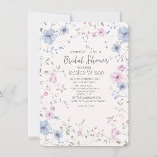 Watercolor Floral Bridal Shower Invitation