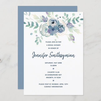 Watercolor Floral Bridal Shower Invitation