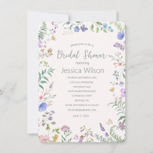 Watercolor Floral Bridal Shower Invitation