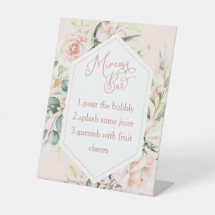 Watercolor Floral bridal shower mimosa bar sign