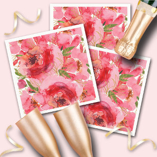 Watercolor Floral Bridal Shower Napkins