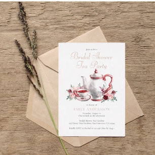 Watercolor Floral Bridal Shower Tea Party  