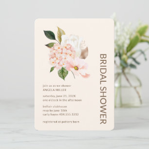 Watercolor Floral Bridal Shower Wedding Shower Invitation