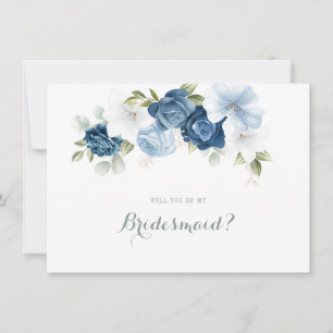 Watercolor Floral Bridesmaid Proposal Card