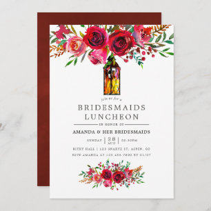Watercolor Floral Bridesmaids Luncheon Invitation