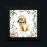 Watercolor Floral Bunny Rabbit Personalised Name Gift Box<br><div class="desc">This cute design features a watercolour painting of a rabbit with a crown of flowers with your personalised name below. Personalise by editing the text in the text box provided. Perfect for Easter,  Mother's Day,  birthday and Christmas for women,  girls,  mum,  grandmother,  best friends and sisters.</div>