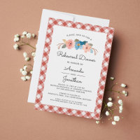 Watercolor Floral Casual Wedding Rehearsal Dinner