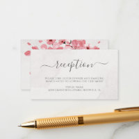 Watercolor Floral Cherry Blossom Wedding Reception